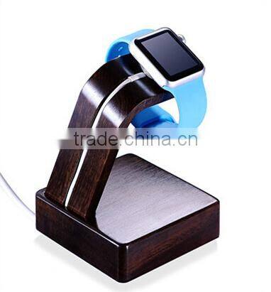 2015 High quality wood Charge Stand Carved With Cable Groove for Apple Watch Charging