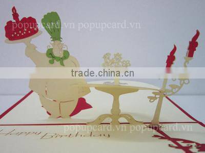 Baby (and swing)3d Happy birthday pop up card