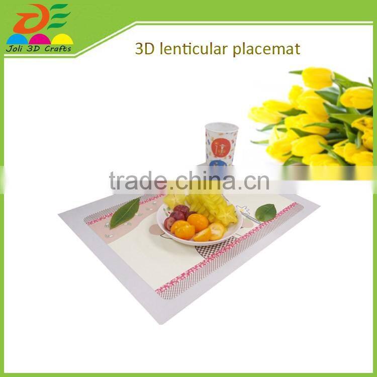 Custom made pp 3d lenticular placemat in China
