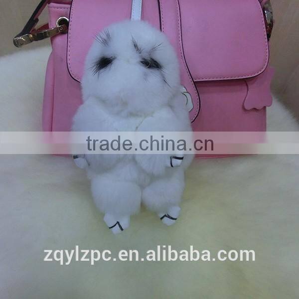 Plush rabbit keychain