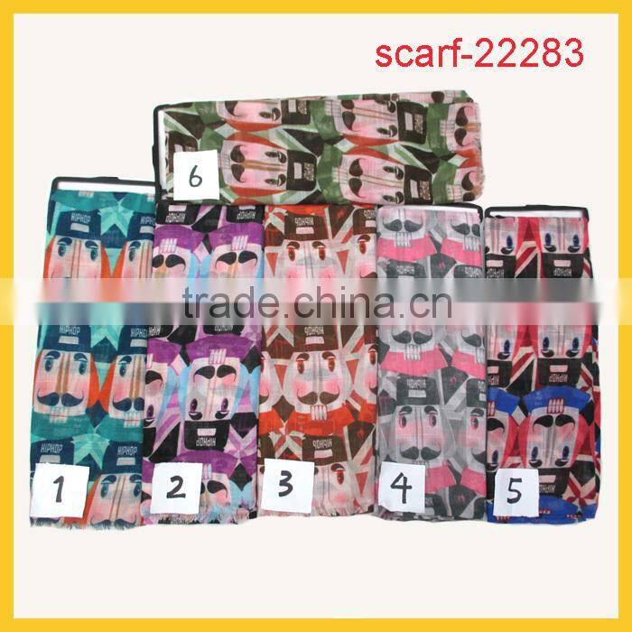 fashion print 100% polyester scarf in big size of 110*190cm