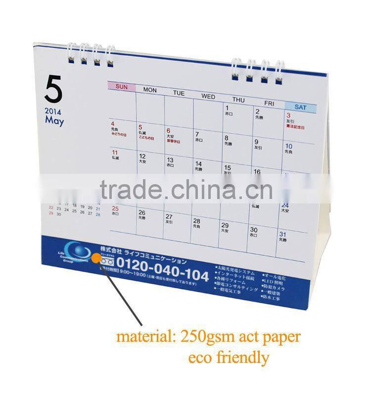 2015 custom-made Full Color Printing Desk Calendar