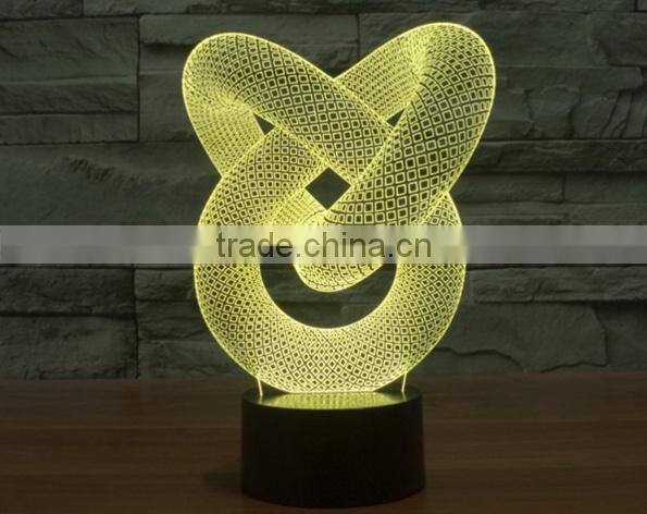 235-Decor Led Light 3d Chain Link Optical Visualization Light Sculpture Curve 3d Viewing Power Save Led Light