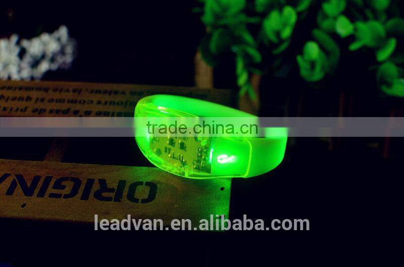 Large Events Massive Dance Festivals Custom Sound Activated Glow Flashing Led Bracelet Wristband