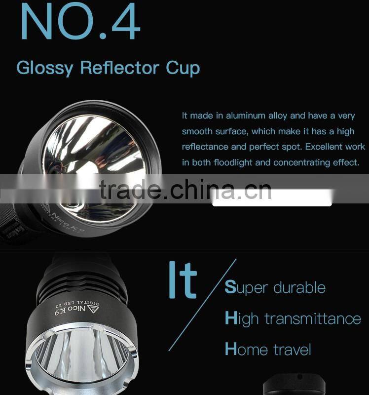 Excellent factory directly xml u2 18650 rechargeable battery torch flashlight