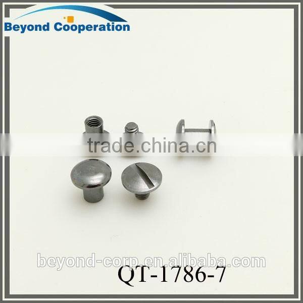 Customized solid brass material screw for leather belt