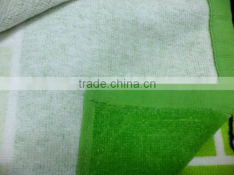 2015 fashion football beach towel of green color with custom design