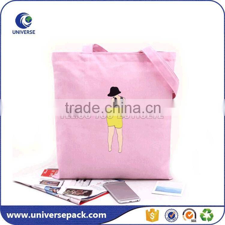 Custom printed fashion cotton canvas shopping bag