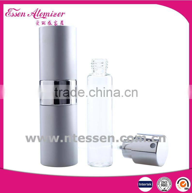 15ml Silver Aluminum Twist Up Perfume Sprayer Pump Bottle