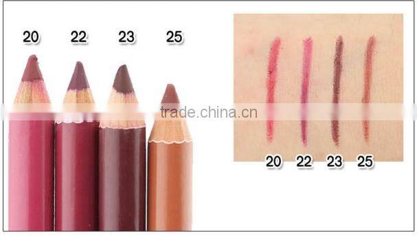 Newest Fashoin Korea Waterproof Long Lasting Makeup Wooden Lip Liner Pencil Lipliner 28 colors