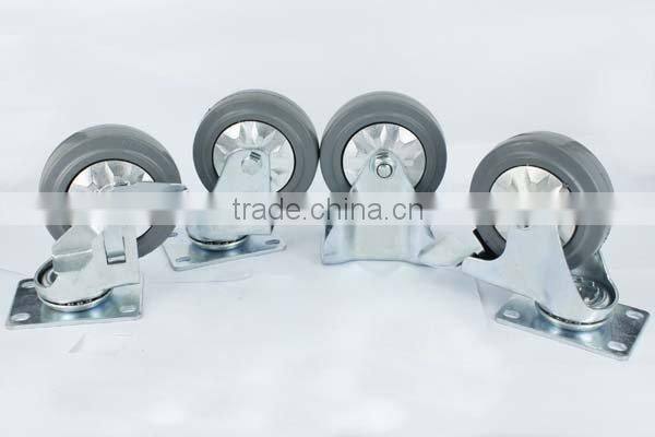 4'' Elastic rubber caster