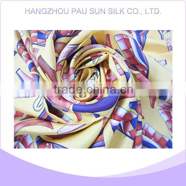 Square fashion flowers 100% silk printed scarf