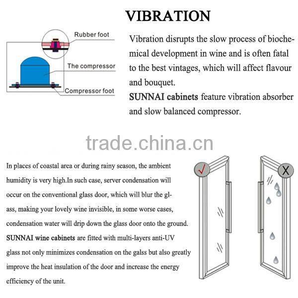 43 Bottles Single Zone Compressor Wine refrigerator with CE CB Rohs ETL