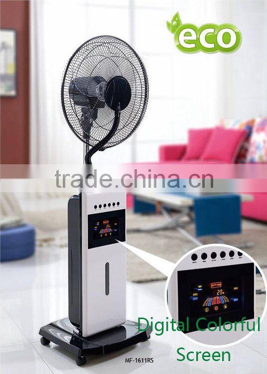 OEM new color electric water spray silent cooling humidifier mist fan