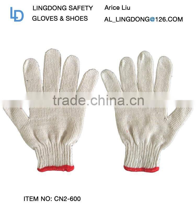 poly cotton knitted gloves work gloves