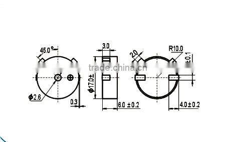 SMT1706 small 90dB direct selling piezoelectric passive SMD buzzer (FBELE)