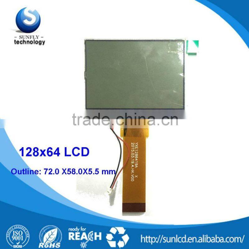 128*64 dots FSTN Transmissive lcd screen flexible lcd display LCM
