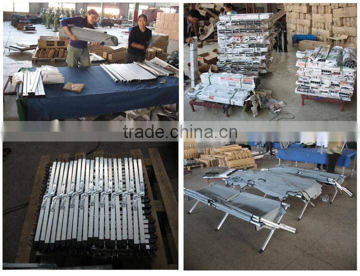 OEM Wholesale Lightweight Metal Cot Military Camping Folding Bed