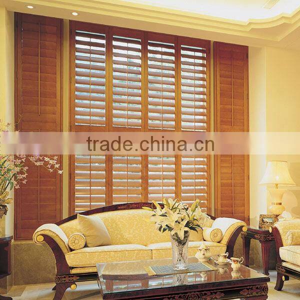 FSC Certificated Interior Wood shutter door, white primer Pine louver shutter door