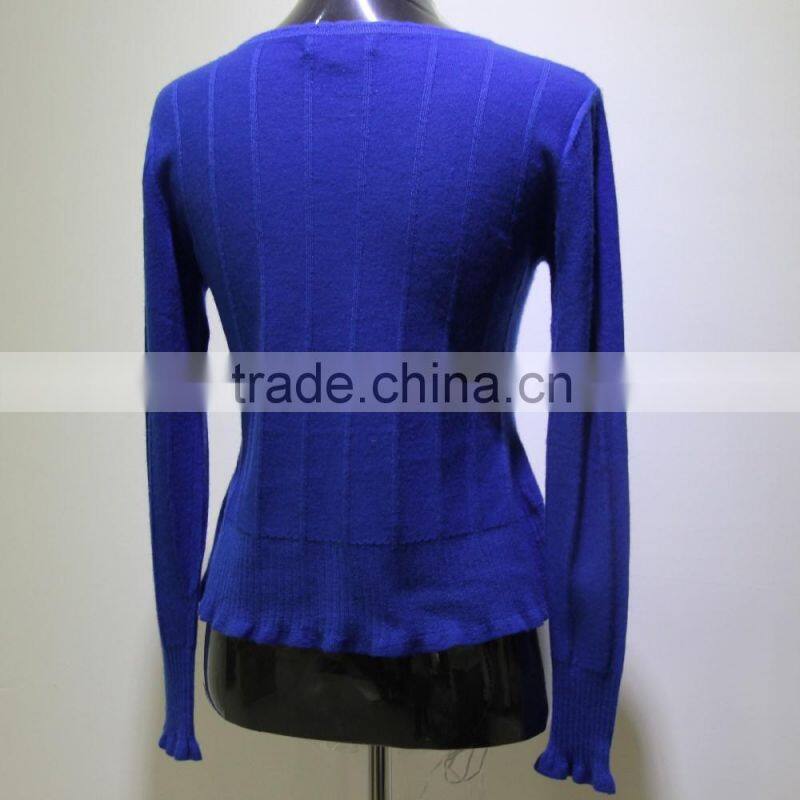 2016 New fashion design winter knitted women cashmere sweater from factory