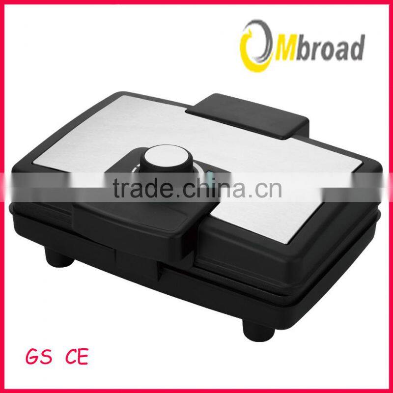 selling on TV 2 Slice SS cover Electric Non-stick Coating bread Waffle Maker