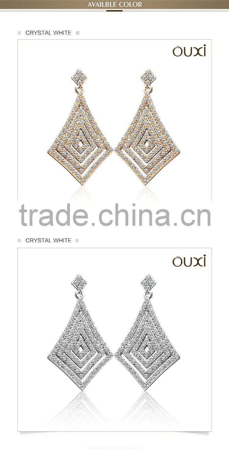 OUXI 2015 wholesale bridal 18k gold zircon fashion jewelry set 11242-2