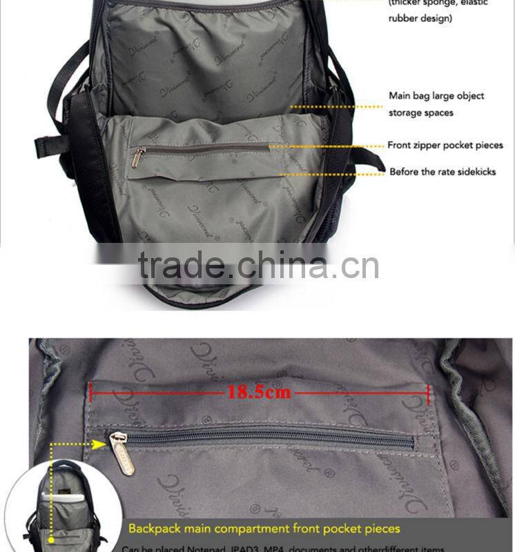 2016 new arrival product waterproof teenager nylon school sport bagpack