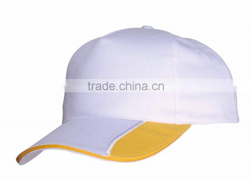 5 PANEL SANDWICH CAP WITH EMBROIDERY COMBINATION PEAK