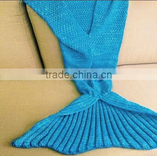 New design Knitting Mermaid Tail Blanket / sofa mermaid blanket / Warm Soft Sleep blanket