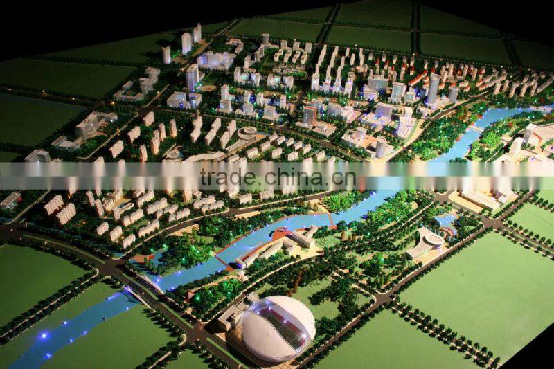 City centre planning program miniature building model maquette