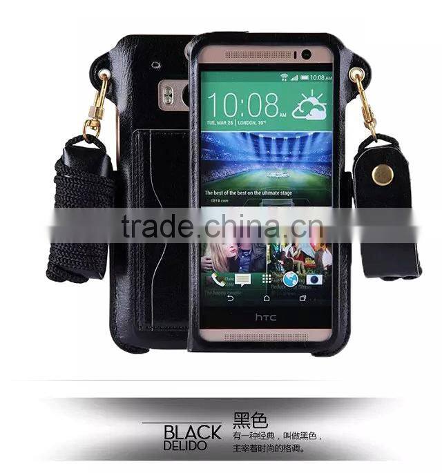 For HTC one m8 pu leather case,wallet cover mobile phone case for HTC one m8