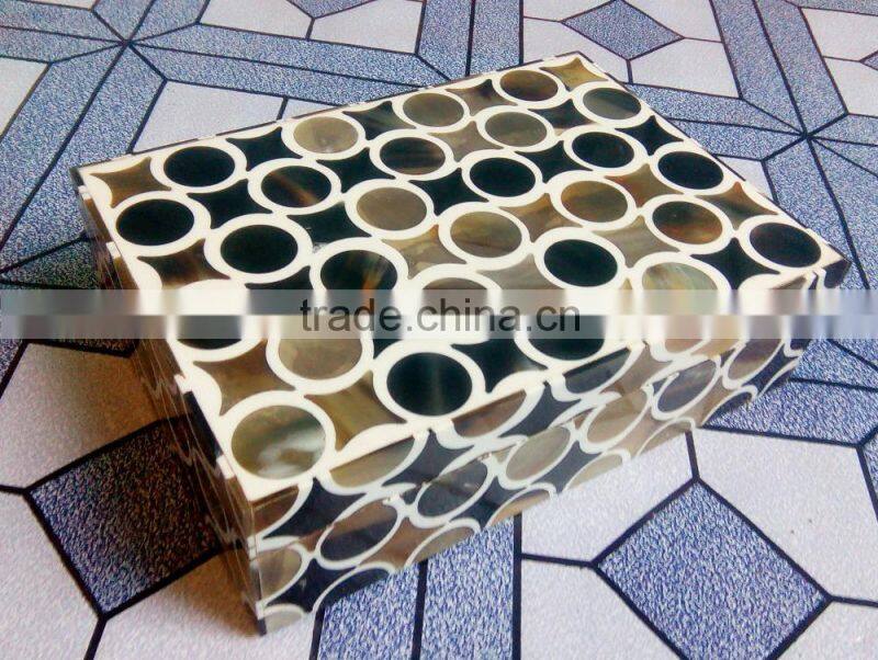 Jewelry box beautiful horn & wood handmade jewelry storage box