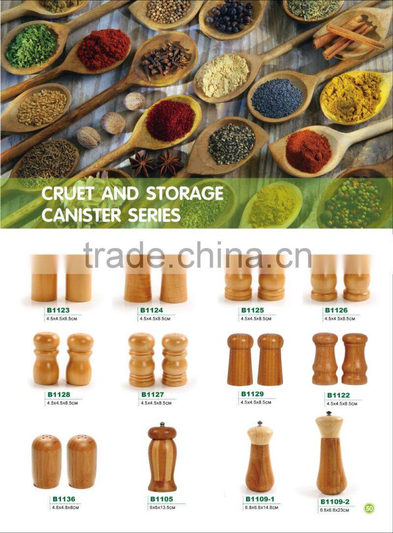 Hot new products for 2016 promotional rubber wood salt and pepper shaker