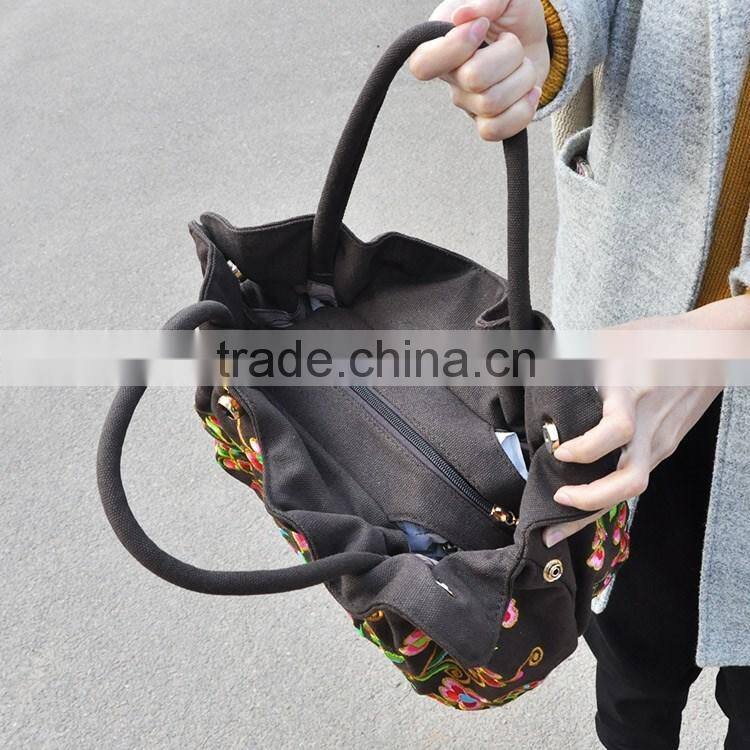 Vintage handbags shoulder bag big size for ladies high quality canvas handbag women