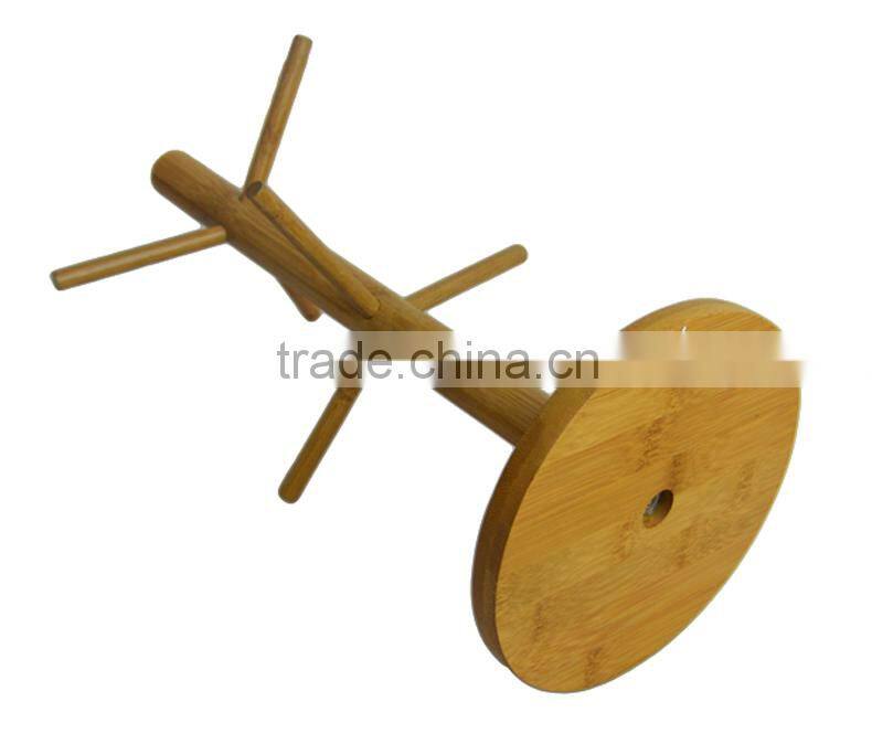 Bamboo 6 Cup Holder / Coffee Mug Stand / Mug Hanger Rack--Xingyuan