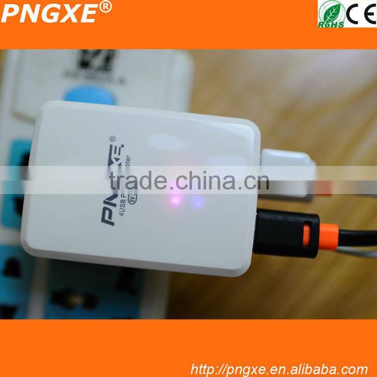 5V 3100MA 4usb port travel charger with UK/US/EU for mobile phone