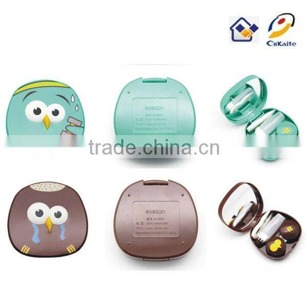 Kaida colorful somber hanhao bird of contact lens mate box, contact lens case