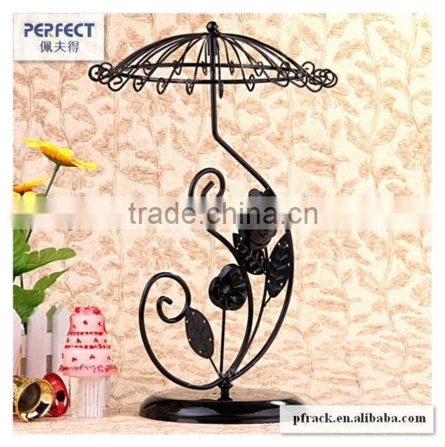 black metal wire display rack