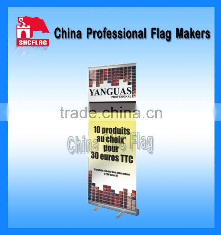floor standing pop up dispaly and pvc flex banner