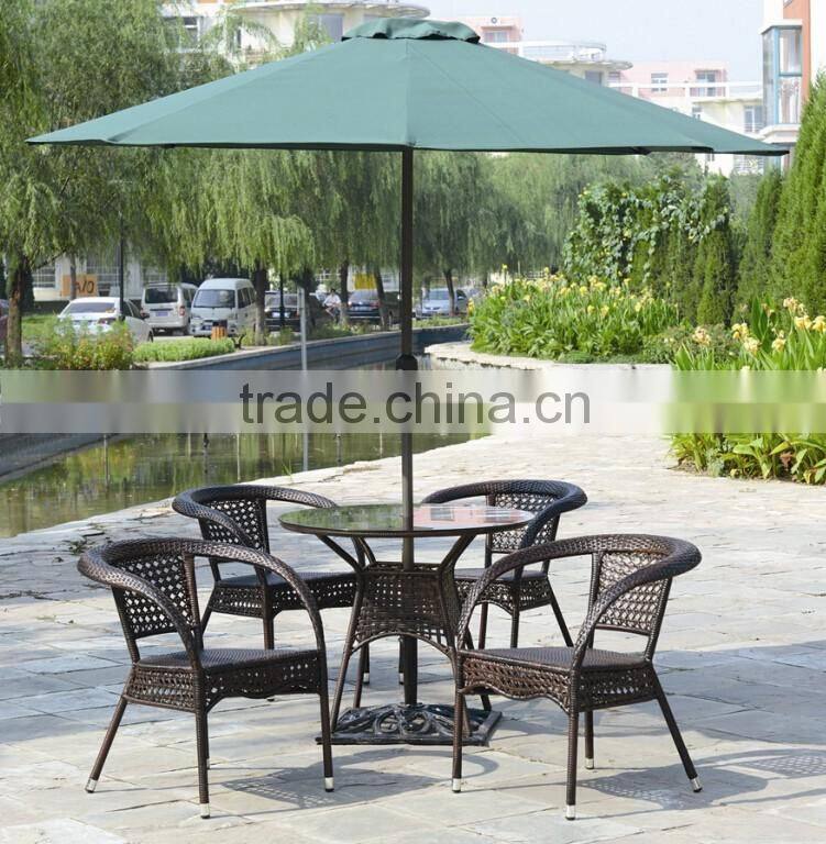 Pe rattan outdoor tea table set leisure armrest chair