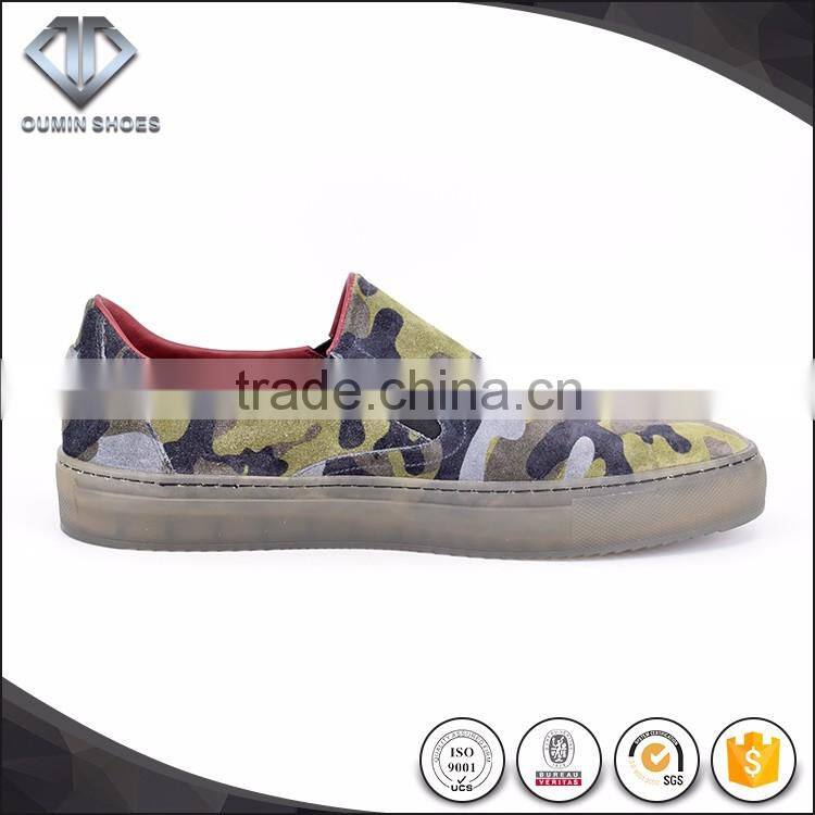the Italian style,the most popular street style slip-on camouflage men shoes in fashion