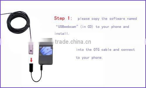 Diameter 5.5MM Cable length 1/3/5m Waterproof android mobile internet borescope usb endoscope