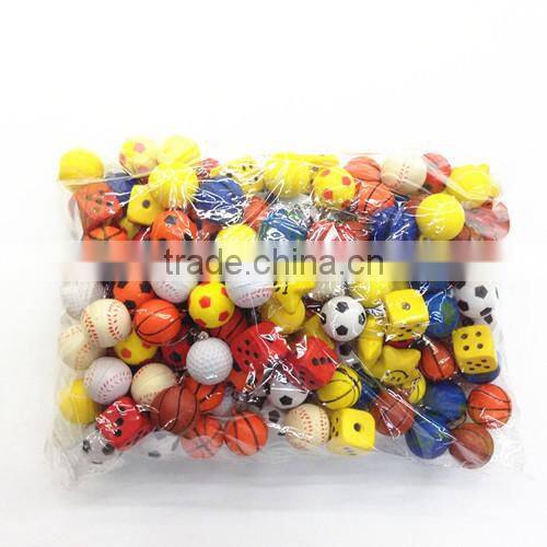 Promotional colorful pu football ball keychain