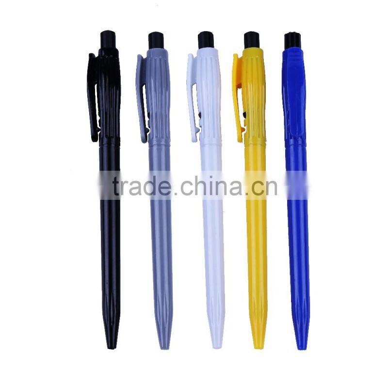 2016 fashionable plastic slogan ball pen with competitive price