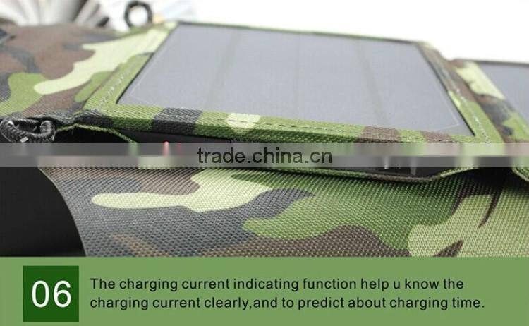 Super fast charge 4000mah folding solar power bank for 5v electronic device