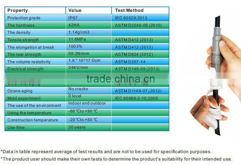 All Weather UV Resistance Silicone Rubber Cold Shrink Tube