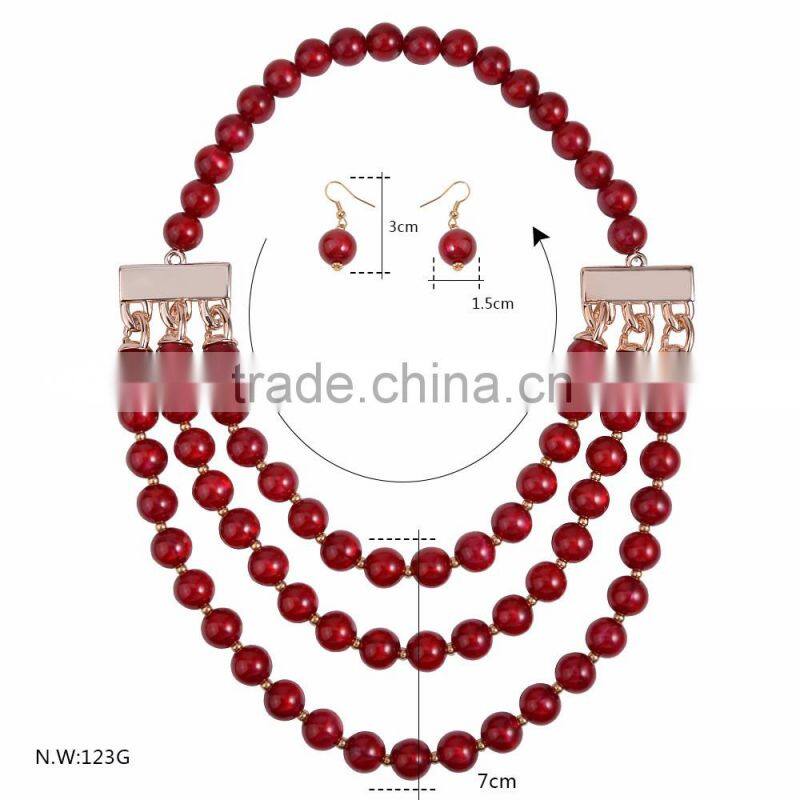 Beautiful fashionl necklace jewelry latest design beads necklace factory wholesale