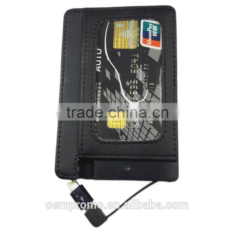 Promotional Hot sale 2200mAh Fashion Wireless phone charger wallet