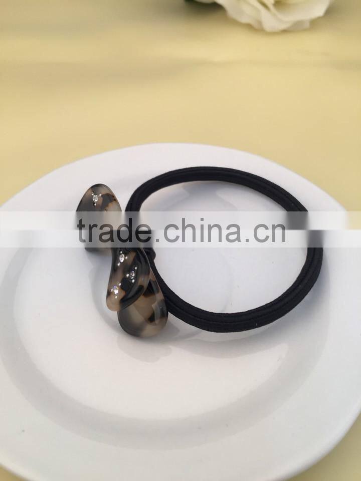 alibaba Fashion hair bow hair clip tortoise hair elastic band rhinestone bow hair band