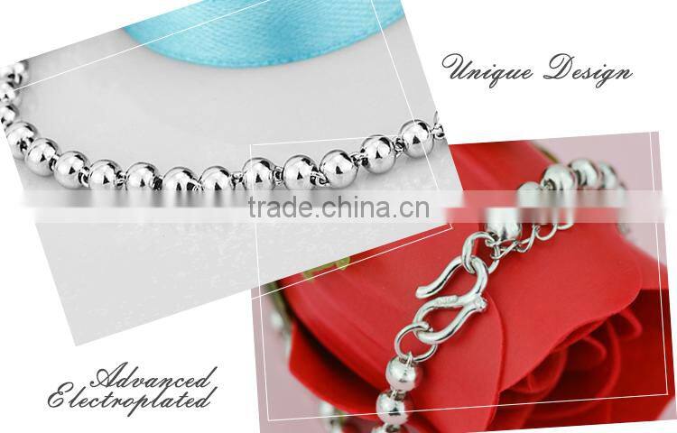 Wholesale silver beads bracelets for men, friendship bracelets jewelry stores